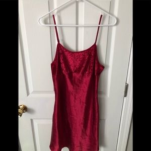 Delicate Treasures Night Gown Chemise, Red, Size Small